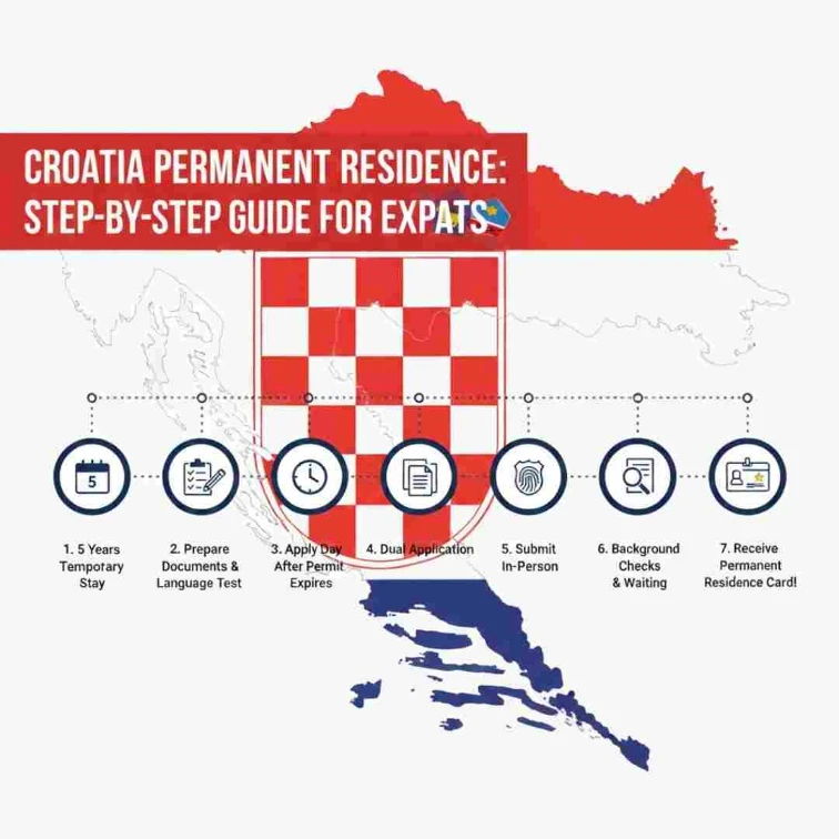 Croatia Permanent Residence Requirements - application process