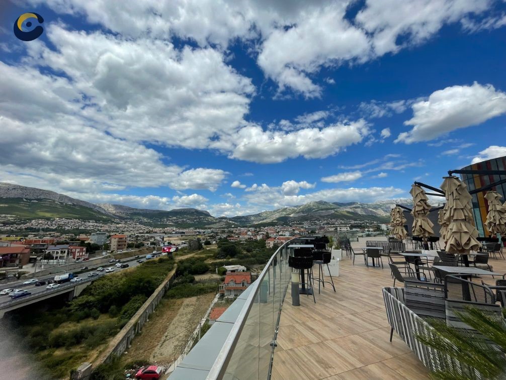 Living in Croatia as a Digital Nomad Coffee in Split Mall of Split view